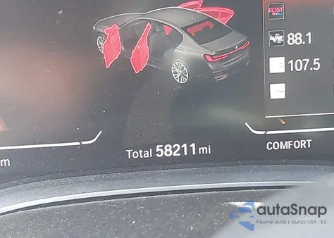 2021 BMW 740I из США, поврежденный, VIN WBA7T2C06MCF16493